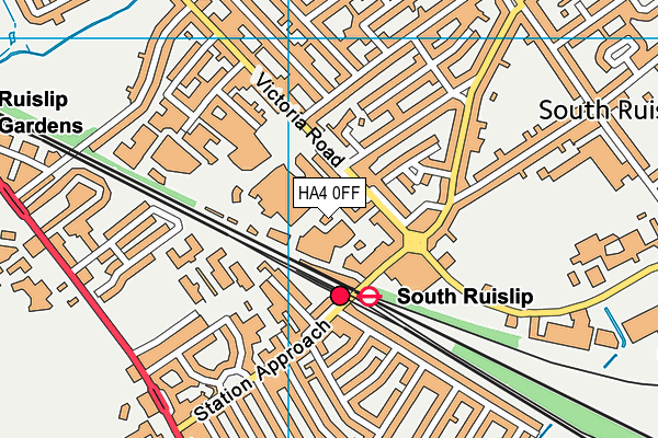 HA4 0FF map - OS VectorMap District (Ordnance Survey)