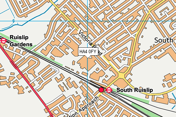 HA4 0FY map - OS VectorMap District (Ordnance Survey) HA4 0FY map - OS VectorMap District (Ordnance Survey)