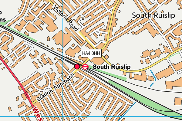 HA4 0HH map - OS VectorMap District (Ordnance Survey) HA4 0HH map - OS VectorMap District (Ordnance Survey)