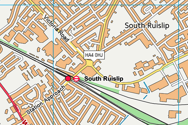 HA4 0HJ map - OS VectorMap District (Ordnance Survey) HA4 0HJ map - OS VectorMap District (Ordnance Survey)