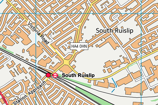 HA4 0HN map - OS VectorMap District (Ordnance Survey)