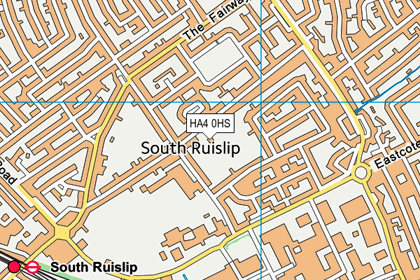 HA4 0HS map - OS VectorMap District (Ordnance Survey)