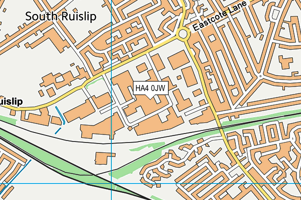 HA4 0JW map - OS VectorMap District (Ordnance Survey)