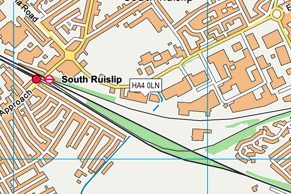HA4 0LN map - OS VectorMap District (Ordnance Survey)