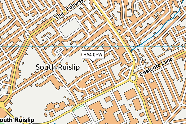 HA4 0PW map - OS VectorMap District (Ordnance Survey) HA4 0PW map - OS VectorMap District (Ordnance Survey)