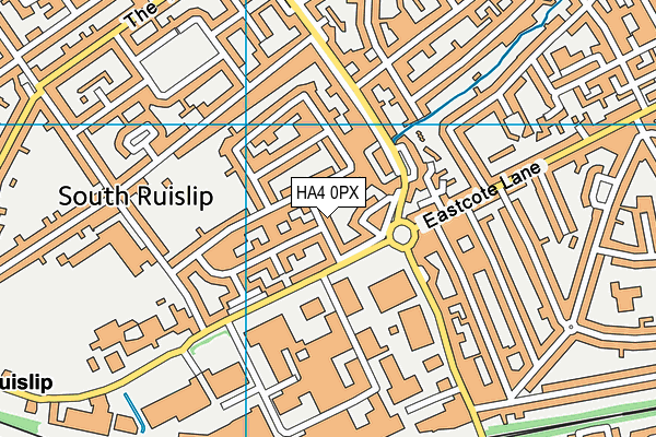 HA4 0PX map - OS VectorMap District (Ordnance Survey) HA4 0PX map - OS VectorMap District (Ordnance Survey)
