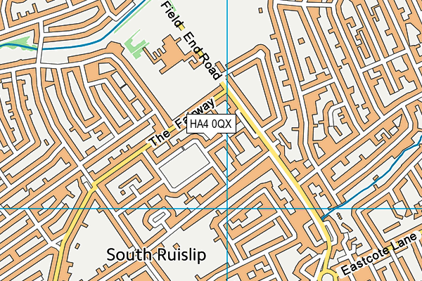 HA4 0QX map - OS VectorMap District (Ordnance Survey) HA4 0QX map - OS VectorMap District (Ordnance Survey)
