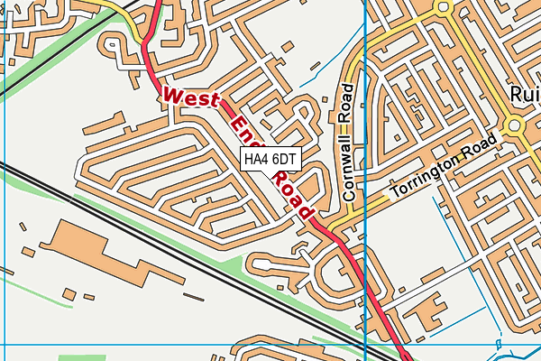 HA4 6DT map - OS VectorMap District (Ordnance Survey) HA4 6DT map - OS VectorMap District (Ordnance Survey)