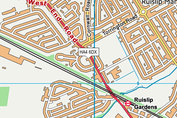 HA4 6DX map - OS VectorMap District (Ordnance Survey) HA4 6DX map - OS VectorMap District (Ordnance Survey)