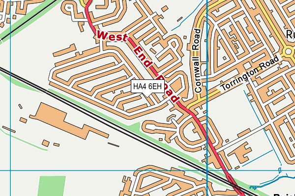 HA4 6EH map - OS VectorMap District (Ordnance Survey) HA4 6EH map - OS VectorMap District (Ordnance Survey)