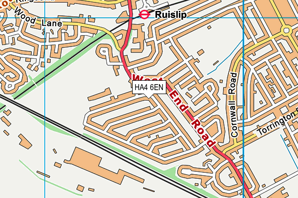 HA4 6EN map - OS VectorMap District (Ordnance Survey)