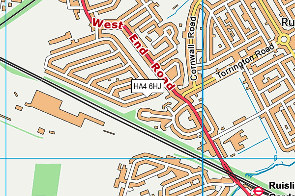 HA4 6HJ map - OS VectorMap District (Ordnance Survey)