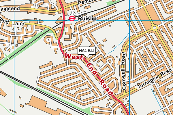 HA4 6JJ map - OS VectorMap District (Ordnance Survey) HA4 6JJ map - OS VectorMap District (Ordnance Survey)