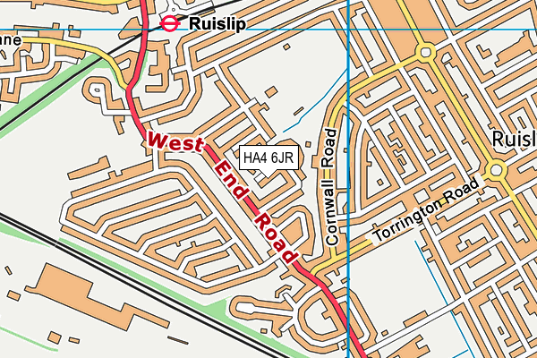 HA4 6JR map - OS VectorMap District (Ordnance Survey) HA4 6JR map - OS VectorMap District (Ordnance Survey)