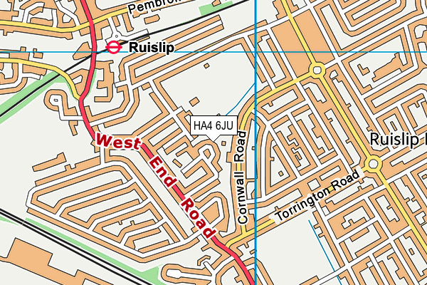 HA4 6JU map - OS VectorMap District (Ordnance Survey) HA4 6JU map - OS VectorMap District (Ordnance Survey)