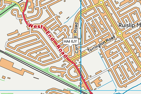 HA4 6JY map - OS VectorMap District (Ordnance Survey) HA4 6JY map - OS VectorMap District (Ordnance Survey)