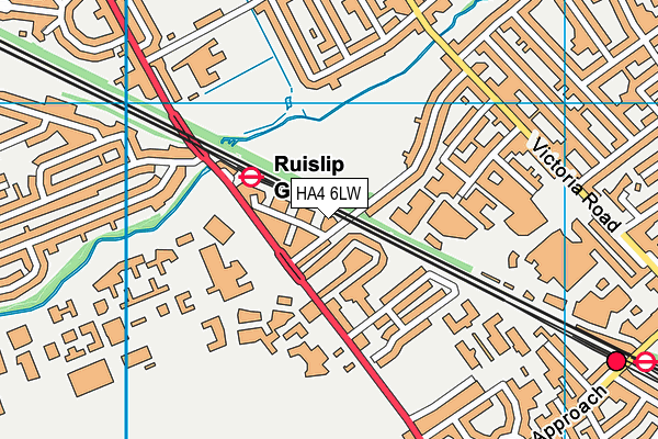 HA4 6LW map - OS VectorMap District (Ordnance Survey) HA4 6LW map - OS VectorMap District (Ordnance Survey)
