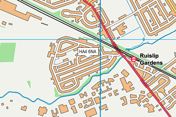HA4 6NA map - OS VectorMap District (Ordnance Survey) HA4 6NA map - OS VectorMap District (Ordnance Survey)