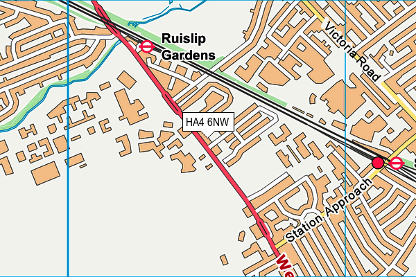 HA4 6NW map - OS VectorMap District (Ordnance Survey) HA4 6NW map - OS VectorMap District (Ordnance Survey)