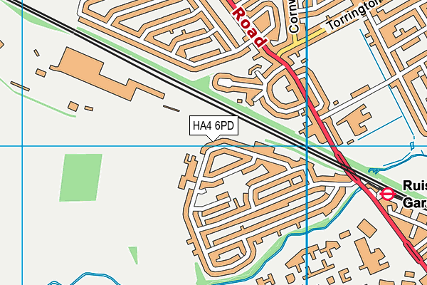 HA4 6PD map - OS VectorMap District (Ordnance Survey) HA4 6PD map - OS VectorMap District (Ordnance Survey)