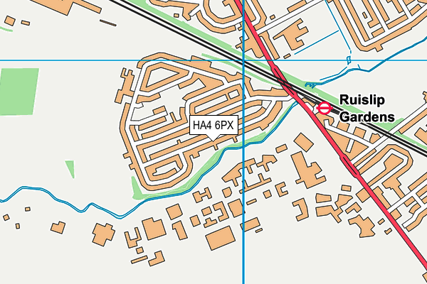 HA4 6PX map - OS VectorMap District (Ordnance Survey) HA4 6PX map - OS VectorMap District (Ordnance Survey)