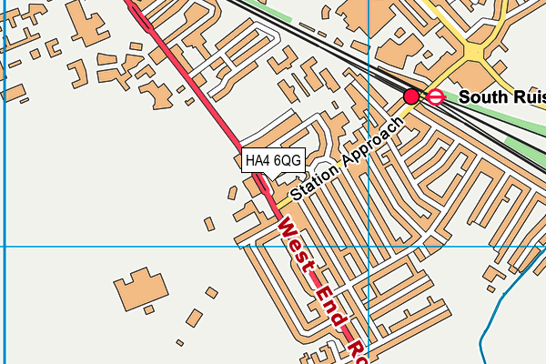HA4 6QG map - OS VectorMap District (Ordnance Survey) HA4 6QG map - OS VectorMap District (Ordnance Survey)