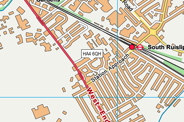 HA4 6QH map - OS VectorMap District (Ordnance Survey) HA4 6QH map - OS VectorMap District (Ordnance Survey)