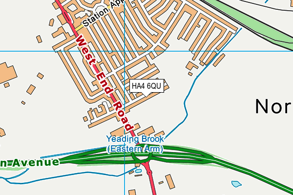HA4 6QU map - OS VectorMap District (Ordnance Survey) HA4 6QU map - OS VectorMap District (Ordnance Survey)