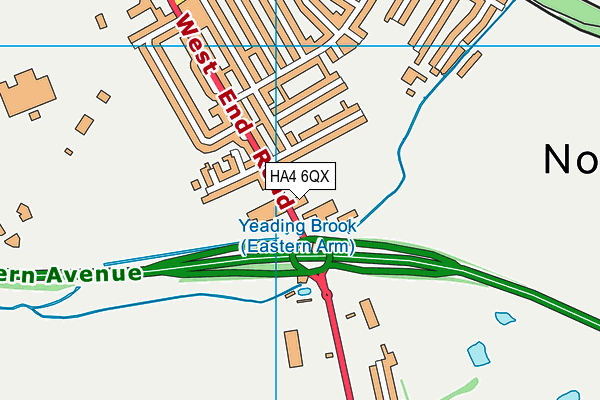 HA4 6QX map - OS VectorMap District (Ordnance Survey)