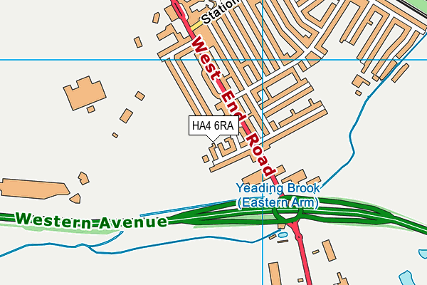 HA4 6RA map - OS VectorMap District (Ordnance Survey) HA4 6RA map - OS VectorMap District (Ordnance Survey)