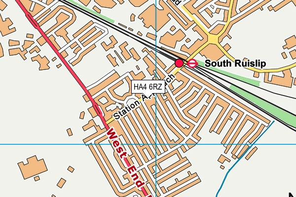 HA4 6RZ map - OS VectorMap District (Ordnance Survey) HA4 6RZ map - OS VectorMap District (Ordnance Survey)