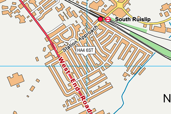 HA4 6ST map - OS VectorMap District (Ordnance Survey) HA4 6ST map - OS VectorMap District (Ordnance Survey)