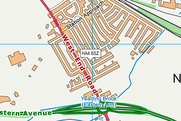 HA4 6SZ map - OS VectorMap District (Ordnance Survey) HA4 6SZ map - OS VectorMap District (Ordnance Survey)