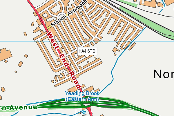 HA4 6TD map - OS VectorMap District (Ordnance Survey) HA4 6TD map - OS VectorMap District (Ordnance Survey)
