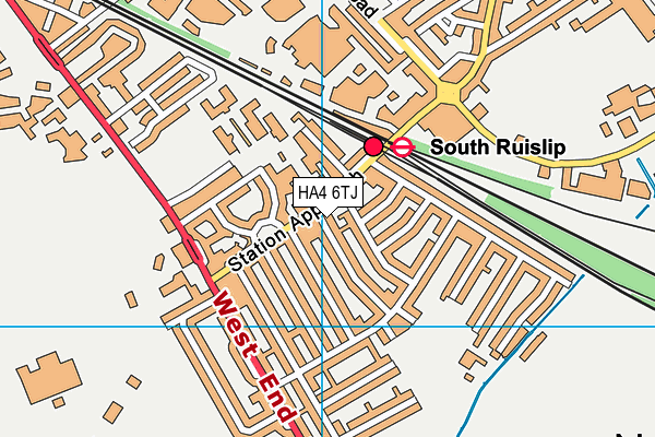 HA4 6TJ map - OS VectorMap District (Ordnance Survey) HA4 6TJ map - OS VectorMap District (Ordnance Survey)