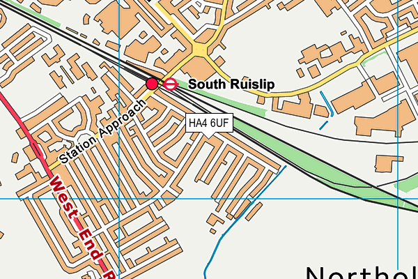 HA4 6UF map - OS VectorMap District (Ordnance Survey)