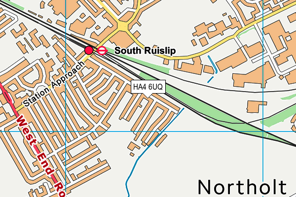 HA4 6UQ map - OS VectorMap District (Ordnance Survey)
