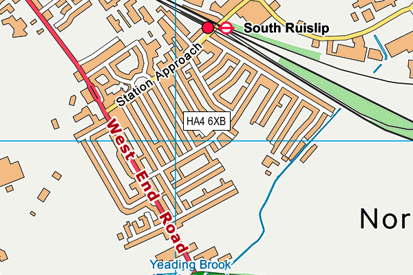 HA4 6XB map - OS VectorMap District (Ordnance Survey) HA4 6XB map - OS VectorMap District (Ordnance Survey)