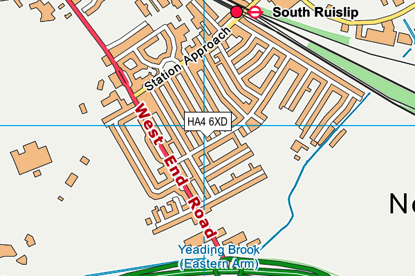 HA4 6XD map - OS VectorMap District (Ordnance Survey) HA4 6XD map - OS VectorMap District (Ordnance Survey)