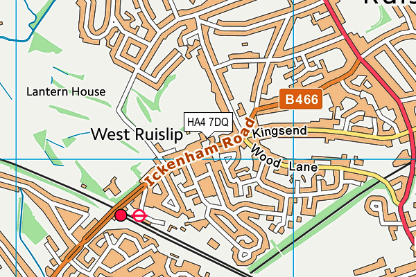 HA4 7DQ map - OS VectorMap District (Ordnance Survey)