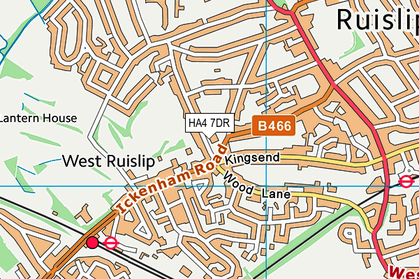 HA4 7DR map - OS VectorMap District (Ordnance Survey) HA4 7DR map - OS VectorMap District (Ordnance Survey)