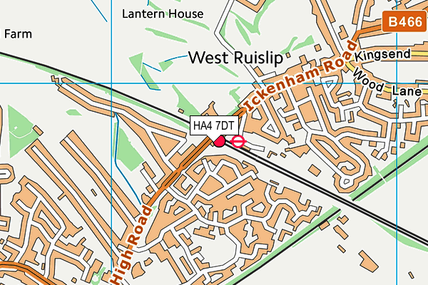 HA4 7DT map - OS VectorMap District (Ordnance Survey) HA4 7DT map - OS VectorMap District (Ordnance Survey)