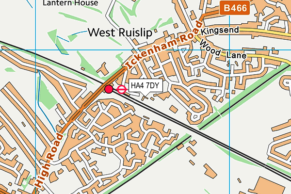 HA4 7DY map - OS VectorMap District (Ordnance Survey) HA4 7DY map - OS VectorMap District (Ordnance Survey)