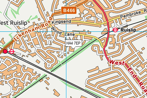 HA4 7EP map - OS VectorMap District (Ordnance Survey) HA4 7EP map - OS VectorMap District (Ordnance Survey)
