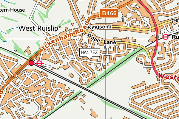 HA4 7EZ map - OS VectorMap District (Ordnance Survey) HA4 7EZ map - OS VectorMap District (Ordnance Survey)
