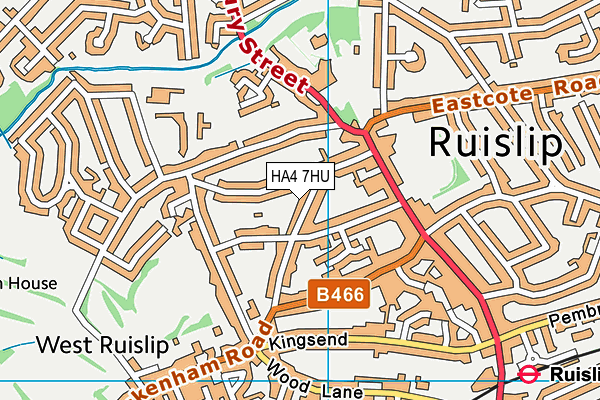 HA4 7HU map - OS VectorMap District (Ordnance Survey) HA4 7HU map - OS VectorMap District (Ordnance Survey)