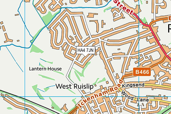 HA4 7JN map - OS VectorMap District (Ordnance Survey)