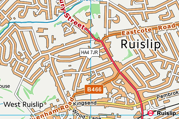 HA4 7JR map - OS VectorMap District (Ordnance Survey) HA4 7JR map - OS VectorMap District (Ordnance Survey)