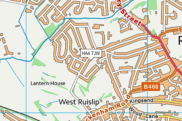 HA4 7JW map - OS VectorMap District (Ordnance Survey) HA4 7JW map - OS VectorMap District (Ordnance Survey)