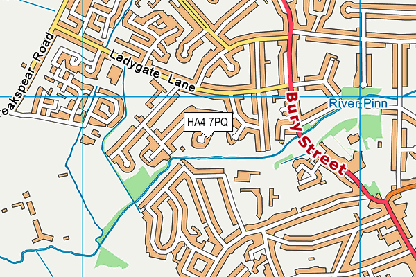 HA4 7PQ map - OS VectorMap District (Ordnance Survey) HA4 7PQ map - OS VectorMap District (Ordnance Survey)